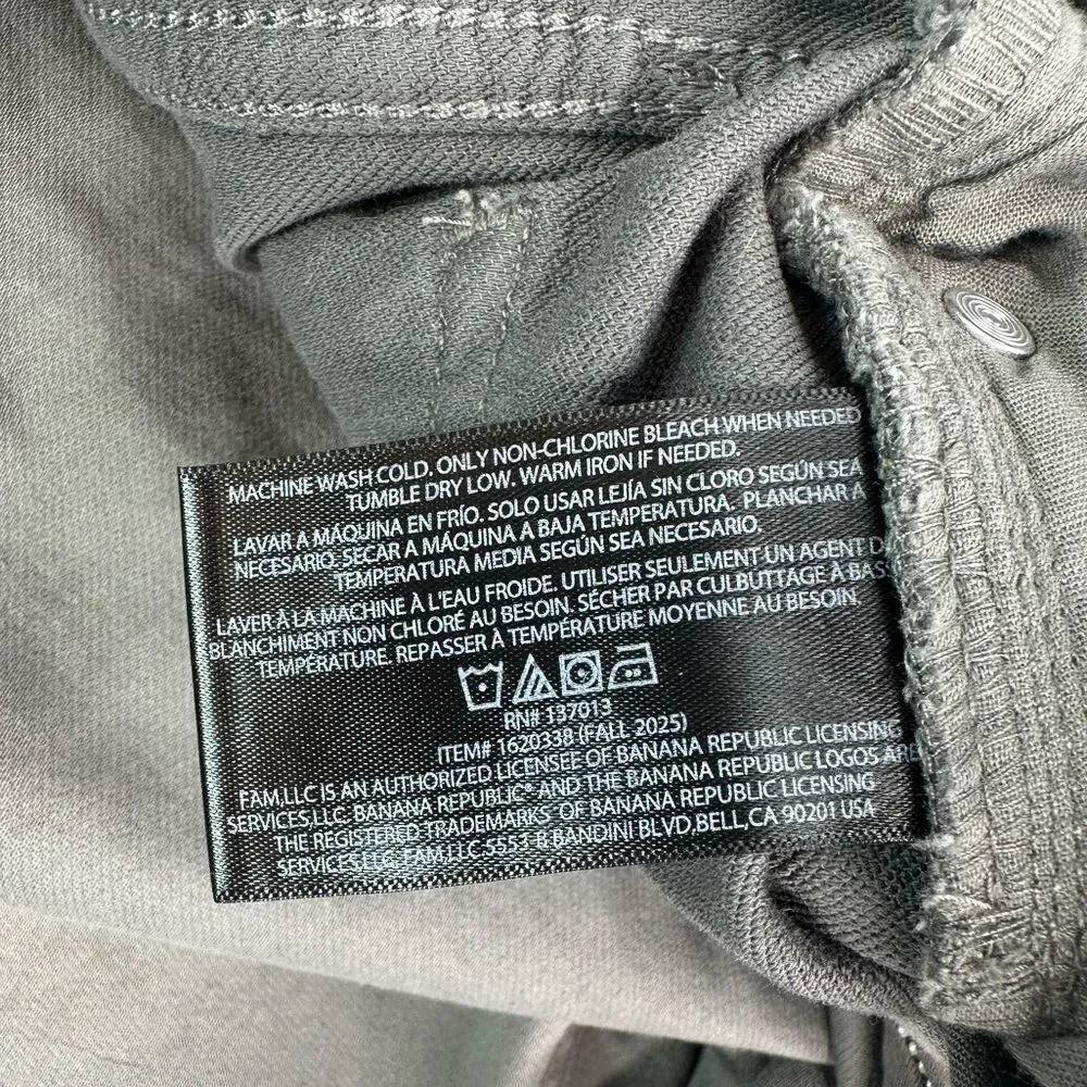 Banana Republic Straight Leg Chino’s Gray Cotton Stretch Men’s Size 40x34